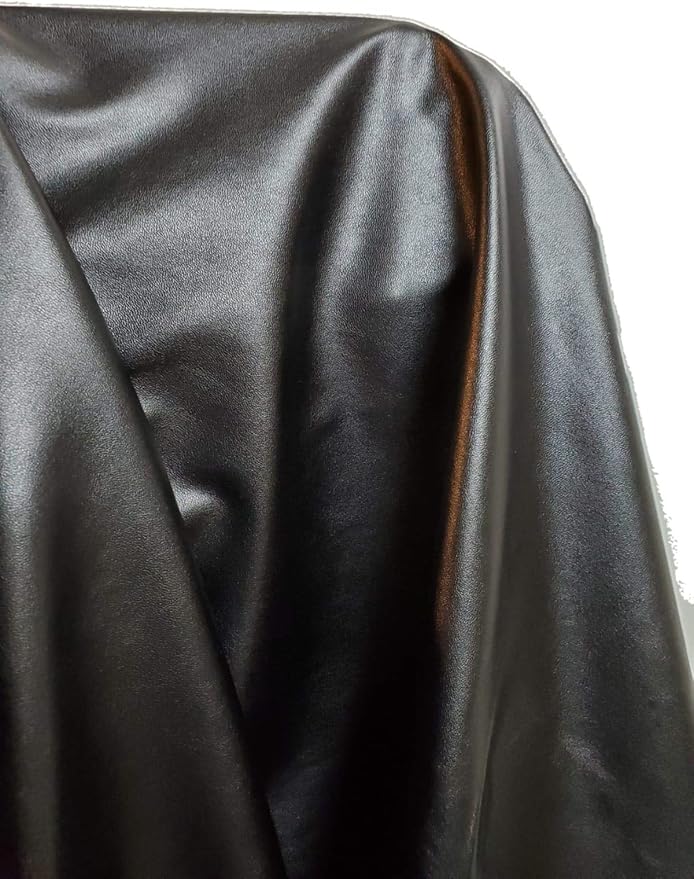 NAT Leathers | Black Garment Soft Faux Vegan Leather PU | by The Yard Synthetic by NATLeathers