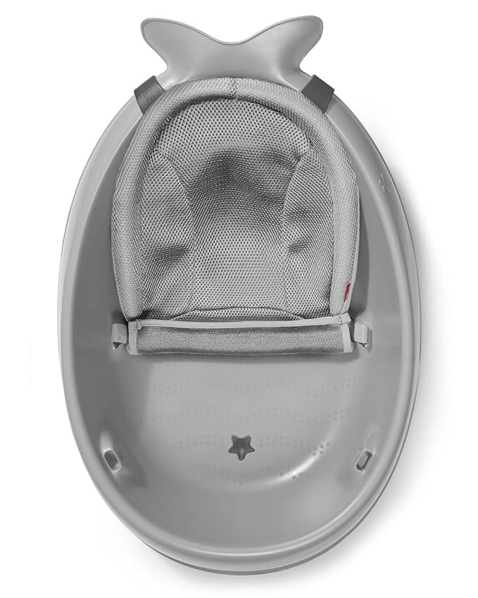 Skip Hop Infant Bath Tub 3-Stage Grow With Baby Smart Sling MOBY Bathtub Grey Age 0+