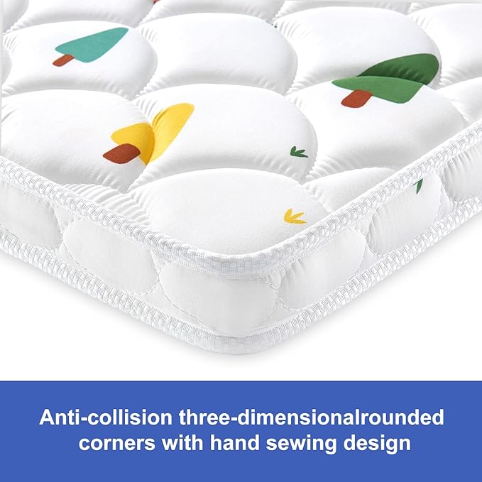 Baby Bassinet Mattress 30 x 15 inches- Firm Support and Comfort Premium Foam,Noiseless and Odorless,Hypoallergenic Small Crib Mattress, Fits Moses Basket, Dual Sided with Soft Breathable Fabric