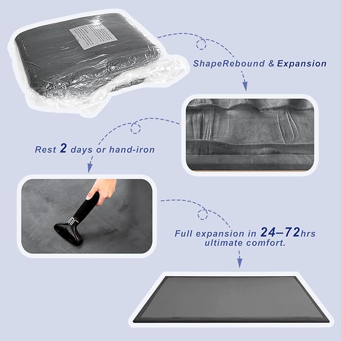 Baby Play Mat for Floor, 1.3" Thick Memory Foam Muscle Playpen Cushion, Soft Coral Velvet Tummy Time Mat with Non-Slip Backing, Water Repellent Child Nursery Rug for Toddlers, Kids (Dark Grey, 39X59)