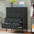 LCAOPC Black Metal 4 Drawer Dresser by LCAOPC