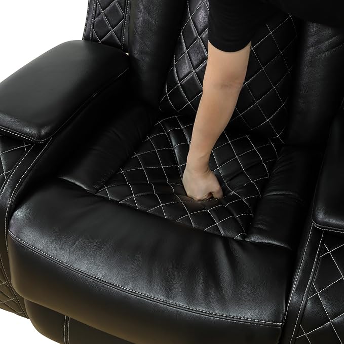 Power Recliner Sofa Set with LED Lights, Includes a Manual Recliner 1 Seat and - Image 4