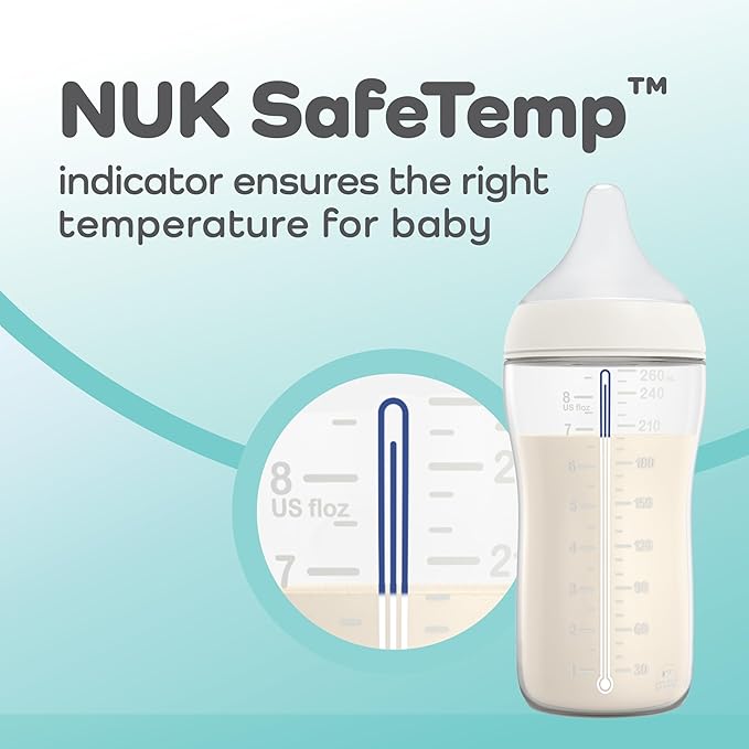 NUK Perfect Match Slow Flow 2-in-1 Natural and Anti-Colic Bottle, 5oz., 4 Pack, BPA Free