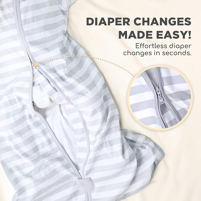 Mama Cheetah Baby Sleep Sack with Sleeves, 0.5 TOG Organic Cotton Wearable Blanket and Two-Way Zipper, Swaddle Transition Long Sleeve Sleeping Bag for Newborn Infant Toddler, 0-6 Months