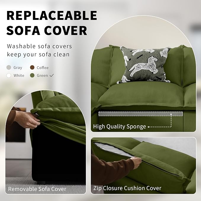Cloud Sectional Couches, Down Filled Sofa - Image 5