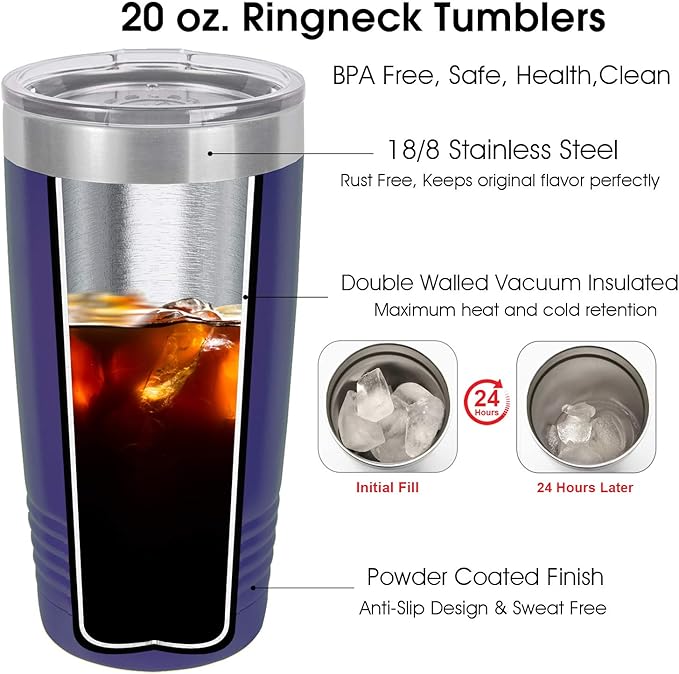 Personalized Tumblers, Custom Name Coffee Cup, Girlfriend Gifts, Small Tumbler with Lid Included, Gift for Her, Gift for Him, Keep Drinks Cold and Hot (Purple, 20oz)