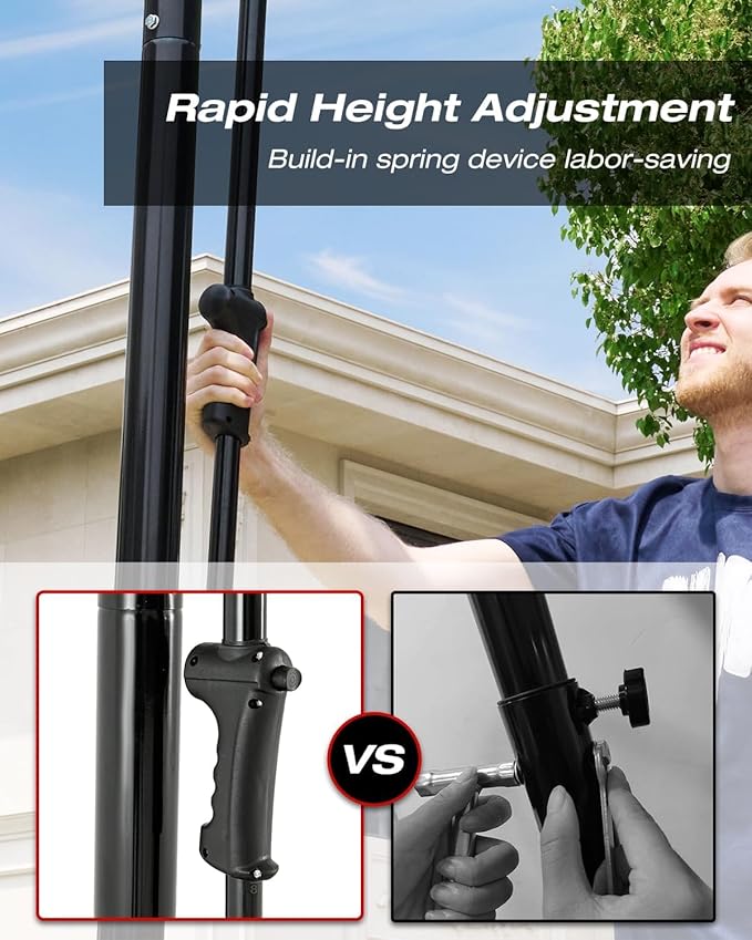 Mayfire Kids Basketball Hoop Adjustable Height 4-8.5 FT, Portable Basketball Goal System with 33'' Shatterproof Backboard for Kids Youth Teens in Driveway, Backyard, Outdoor Play