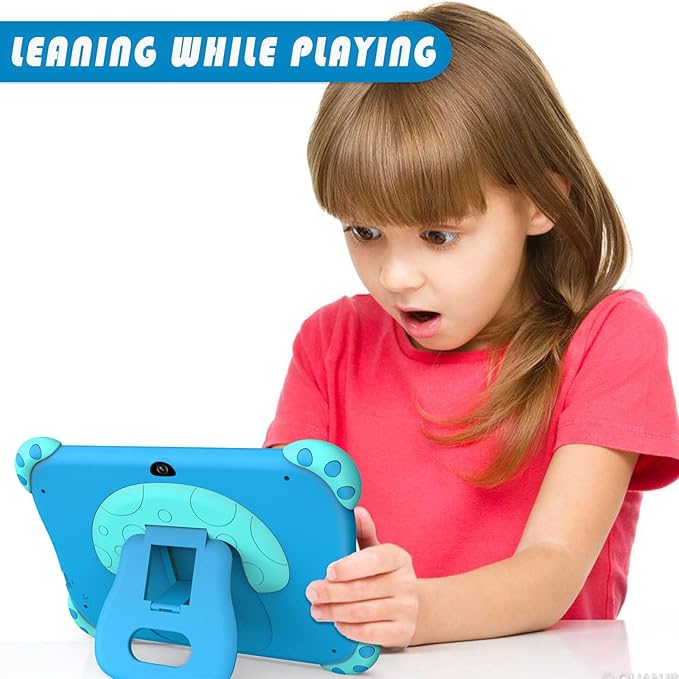 YINOCHE 7 inch Kids Tablet with Case, WiFi, Android Toddler Tablet, 32GB Storage, Dual Camera, Shockproof Case, Parental Control Tablets Support Netflix YouTube for Toddlers (Green)