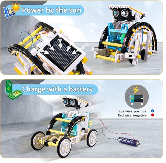 Lucky Doug Toys for Ages 8-13,12-in-1 STEM Solar Robot Kit Toys Gifts for Kids 8 9 10 11 12 13 Years Old, Educational Building Science Experiment Set Gifts for Kids Boys Girls