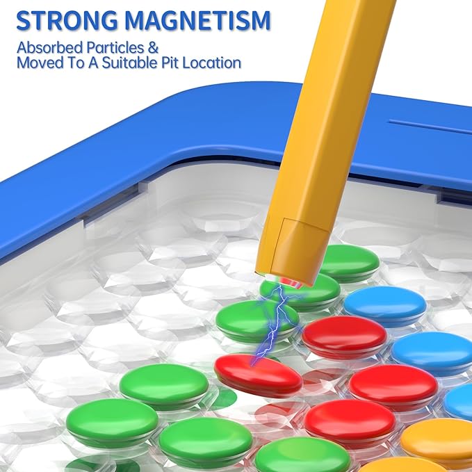 Large Magnetic Dots Board for Toddlers, Magnetic Drawing Board for Kids, Magnetic Dot Art with Magnetic Pen, Montessori Preschool Education Travel Toys for Kids Boys Girls Age 2 3 4 5 6 7 8 Years Old