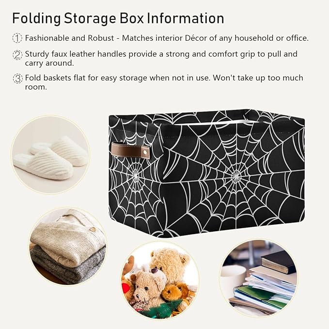 Storage Basket Storage Bins Organizer Bag Collapsible Closet Shelf Baskets Cube with handle for Baby Cloth Pet Toy Book 14.2×10.2×8.3 IN