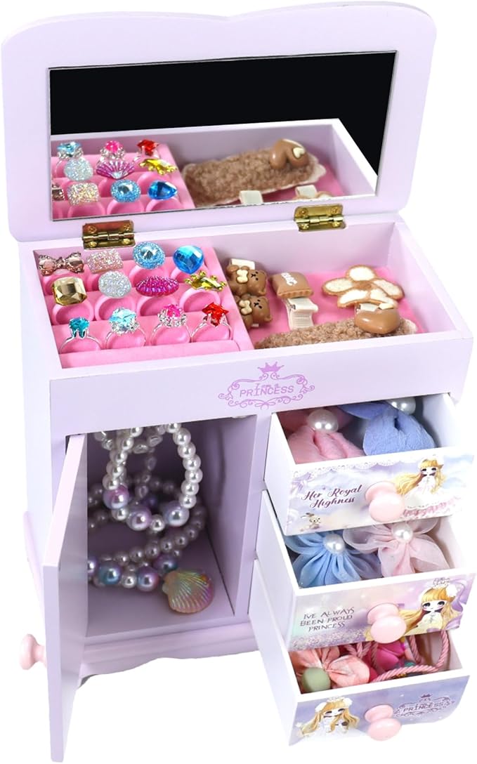 Children's Jewelry Box for Girls - Purple, Little Girl Birthday &