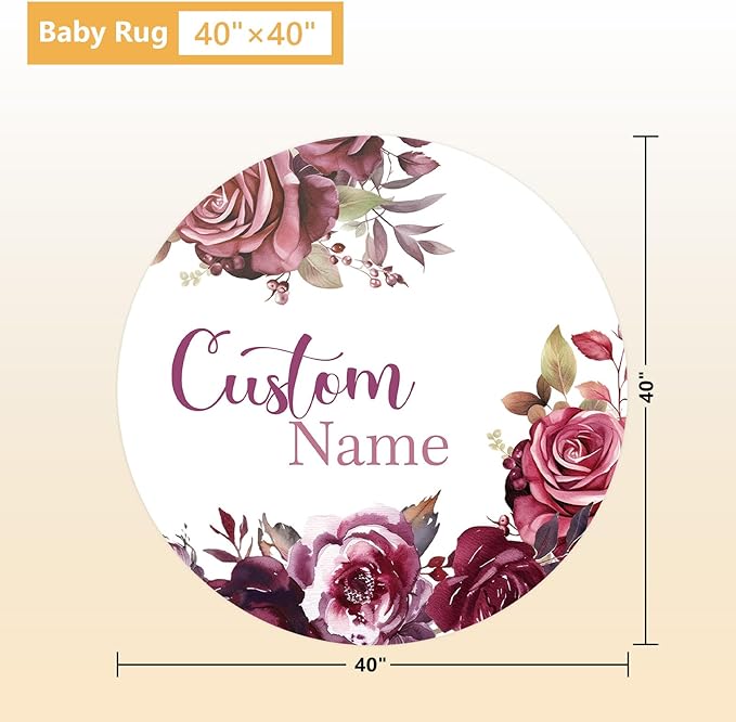 Personalized Crib Bedding Set, 5 Pcs Custom Nursery Bedding Sets with Name, Infant Bedding Set for Baby Girls, Purple Flower Double Layer Baby Crib Set, Babies Toddlers Kids Customized Gifts