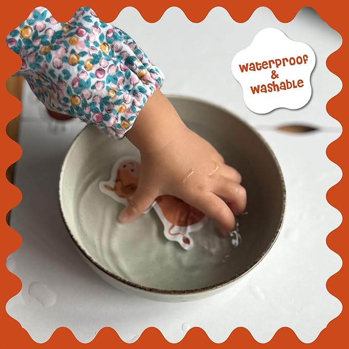 Stick4Ever Jelly Sticker Book - for Kids - Waterproof, Easy to Clean Jelly Stickers for Kids - Reusable Sticker Book for Toddlers with 50 Pcs of Reusable Stickers (Park)