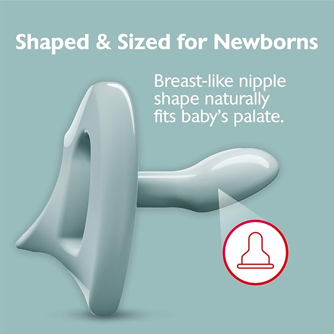 NUK Timeless Comfy Pacifier | 100% Silicone, One-Piece Design | BPA-Free, Gentle on Baby’s Skin | 5-Pack, for 0-6M