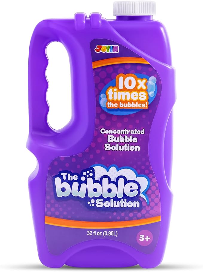 JOYIN 32 oz Bubble Solution Refills (Close to 1L/ 2.5 Gallon), Concentrated Solution for Bubble Machine, Wands, Blower, Easter (Purple)