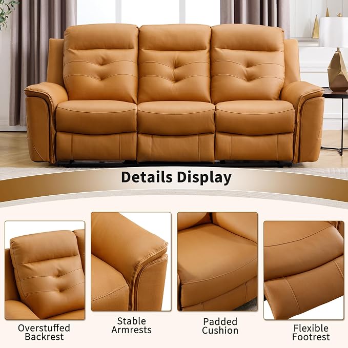 ANJ 2-Piece PU Leather Recliner Sofa Set - Image 6