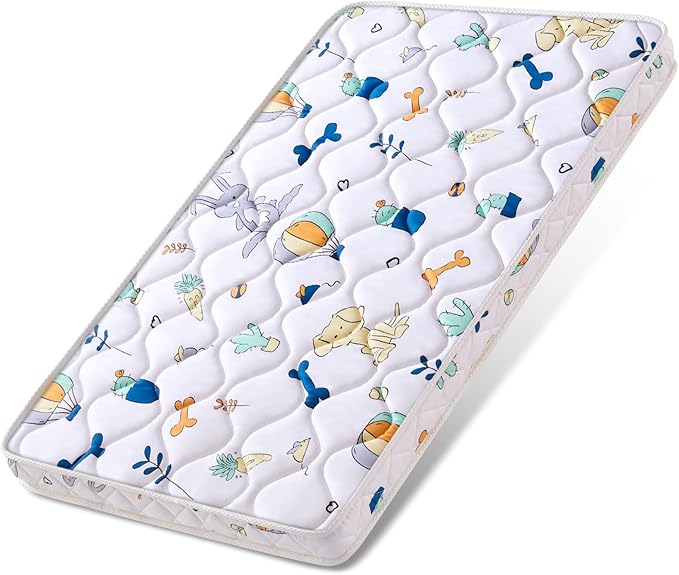 Baby Bassinet Mattress 47x 23.6 inches- Firm Support and Comfort Premium Foam,Noiseless and Odorless,Hypoallergenic Small Crib Mattress, Fits Moses Basket, Dual Sided with Soft Breathable Fabric
