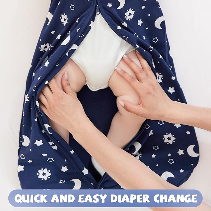 Yoofoss Baby Sleep Sack 6-12 Months Baby Wearable Blanket 100% Organic Cotton 2-Way Zipper TOG 0.5 Toddler Sleeping Sack 3 Pack, Lightweight Sleep Sacks for Babies