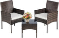 DUMOS 3-Piece Patio Furniture Set, All-Weather Outdoor Wicker Chairs by DumosLifestyle