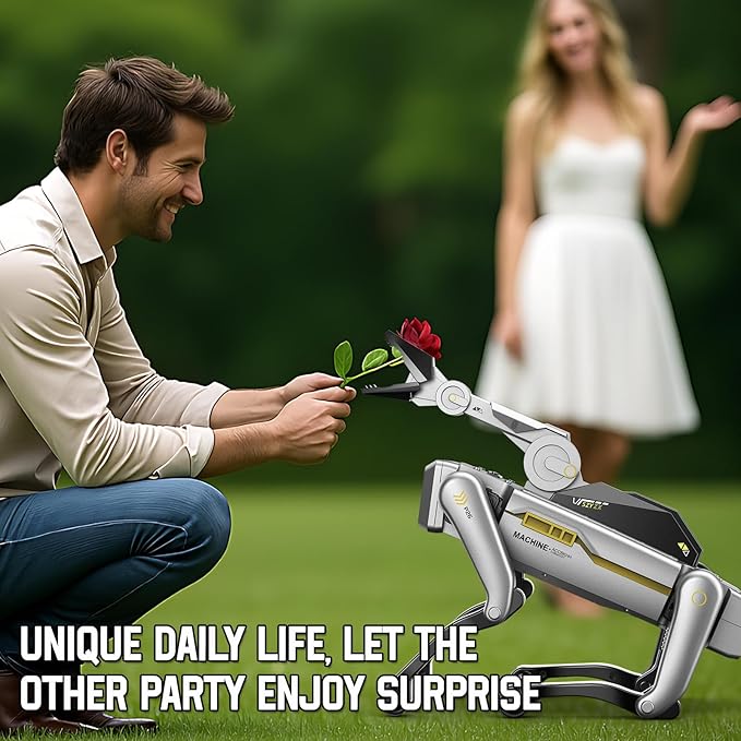 Smart Robot Dog Robotic Puppy Dog with Clamp Arm, 20+ Interactive Voice Commands Actions Programming AI for gripping STEM Pet, Durable ABS Design USB Fast Rechargeable Companion Gift for Kids Adults