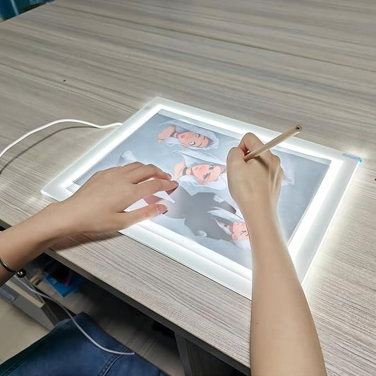 YINGWOND B4 Artist Tracing Light Box Board with Internal Cord, 14.2 * 10.6 in, 3 Levels of Brightness, Ultra-Thin 8000LUX Light Pad for Diamond Painting Weeding Vinyl