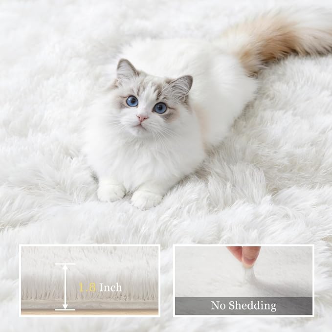 6x9 Area Rugs for Living Room Bedroom: Ultra Soft Fluffy Shag Rug Upgrade - Image 5