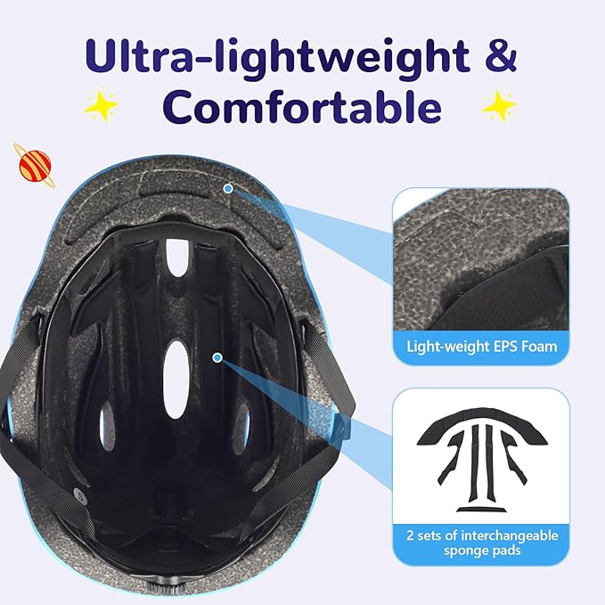 Kids/Youth Bike Helmet for Boys Girls and Teens, Adjustable and Multi-Sport for Bicycle, Kick Scooter, Skateboard, Roller/Inline Skate