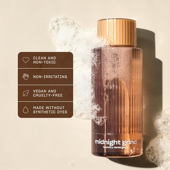 Snif Midnight Grind Laundry Detergent, Bold, Rich Espresso Scent, 64 Loads, Non-Irritating to Skin, Clean, Non-Toxic, Vegan, Cruelty Free, 16oz