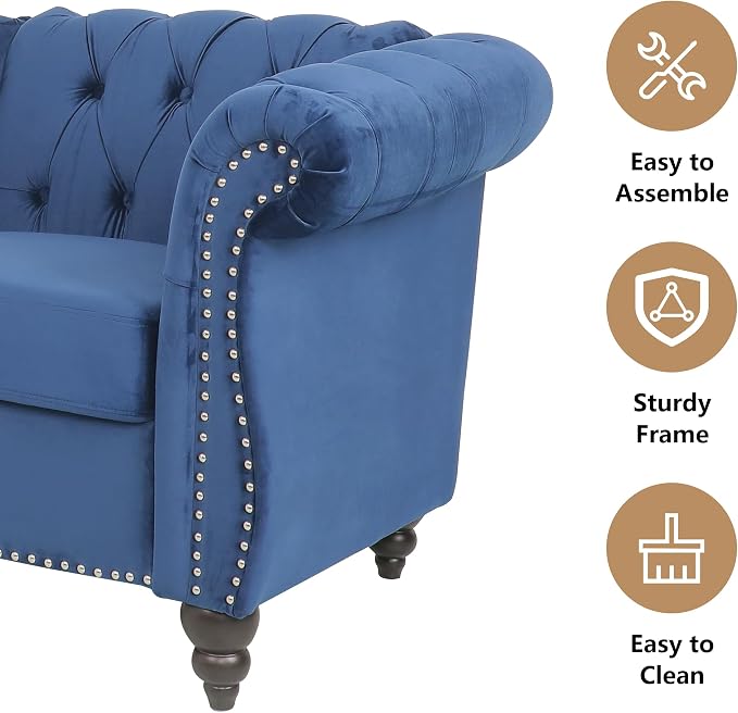AVZEAR Living Room Loveseat Sofa, Upholstered Sofa Modern Loveseat Sofa - Image 8