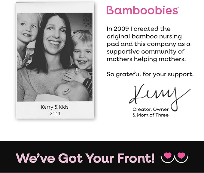 Bamboobies Soothing Nursing Pillows, Daytime Nursing Pads - Reusable, Hot Cold Compress for Breastfeeding- Discreet Leak-Proof Washable Pads for Breastfeeding - 2 Compress Pads, 2 Nursing Pads