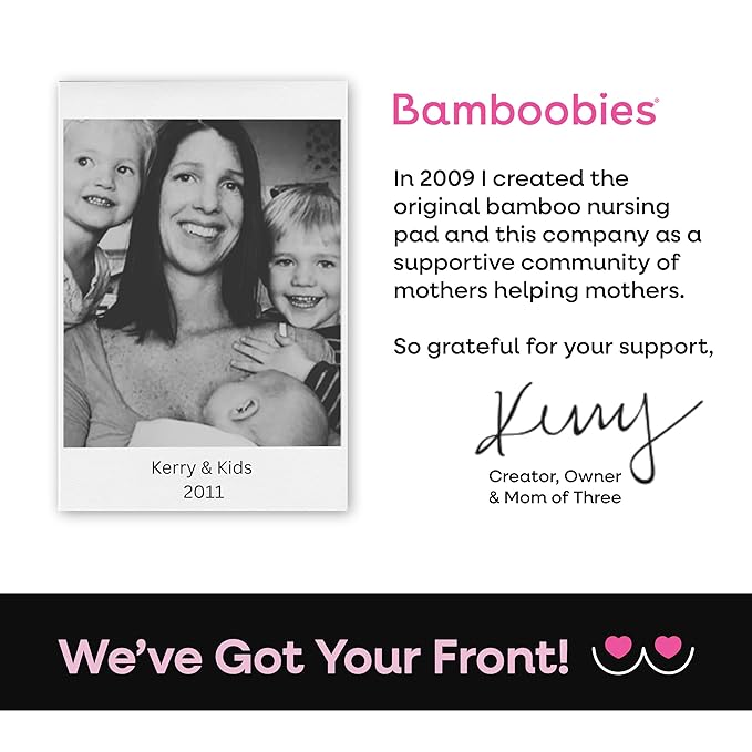 Bamboobies Overnight Nursing Pads, Ultra-Soft Velour, Reusable and Washable for Nightly Use, Leak-Proof Pads for Breastfeeding, 4 Pads