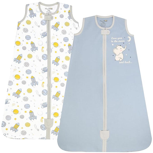 Mama Cheetah Baby Sleep Sack 0.5 TOG, Organic Cotton Baby Wearable Blanket with Two-Way Zipper, Swaddle Transition Baby Sleeping Bag for Newborn Infant Toddler Boy Girl, 0-6 Months