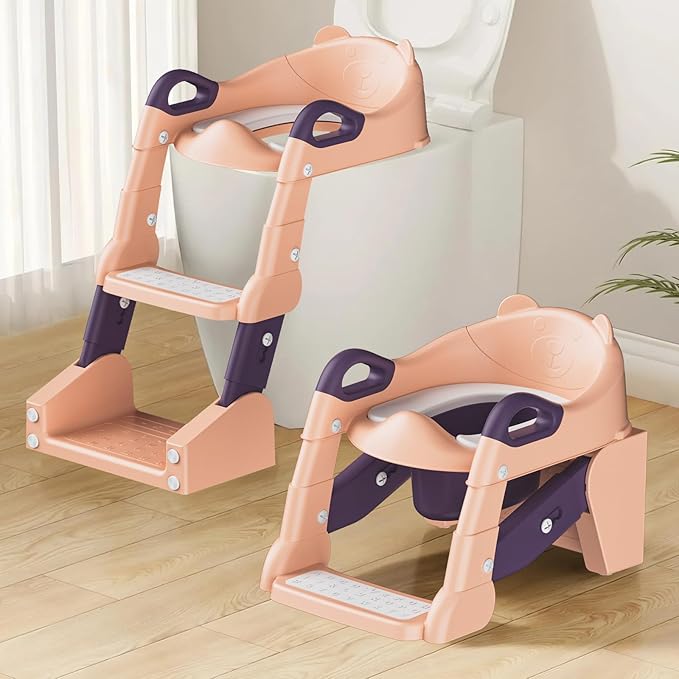 Potty Training Seat, Toddler Toilet Seat for Little Boys Girls, Potty Training Toilet with Urinals, Toddler Step Stool Ladder and Splash Guard