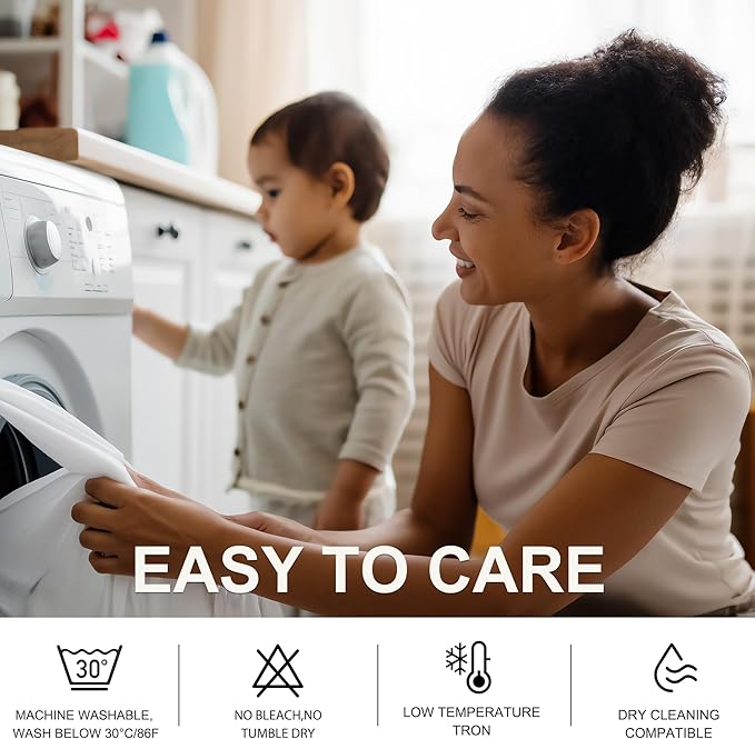 NICETOWN 100% Blackout White Curtains 48 inch Long, Grommet Thermal Window Treatment Full Blackout Curtains for Kitchen/Cafe, 2 Panels, W37 x L48