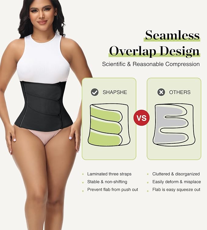 SHAPSHE Waist Trainer for Women Postpartum Recovery Wrap Waist Cincher Corset Shapewear Belly Band