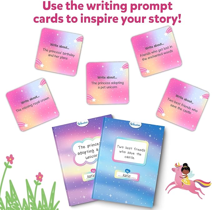 Skillmatics Storybook Art Kit - Create Fairytale Stories, DIY Craft & Writing Kit with 300+ Stickers, Scrapbooking & Journal Activity, Gifts for Kids Ages 5, 6, 7, 8, 9, 10