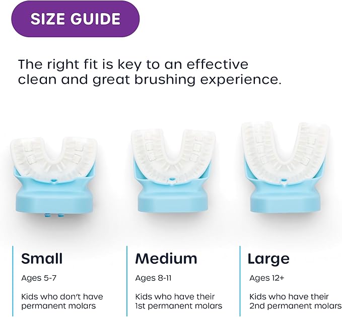 Willo Fully Automatic Kids U-Shaped Electric Toothbrush - 2 Brushing Timers, Deep-Cleans, Consistent Results, Eliminates Brushing Mistakes - Minty Mist (Large - Kids Ages 12+ Years)