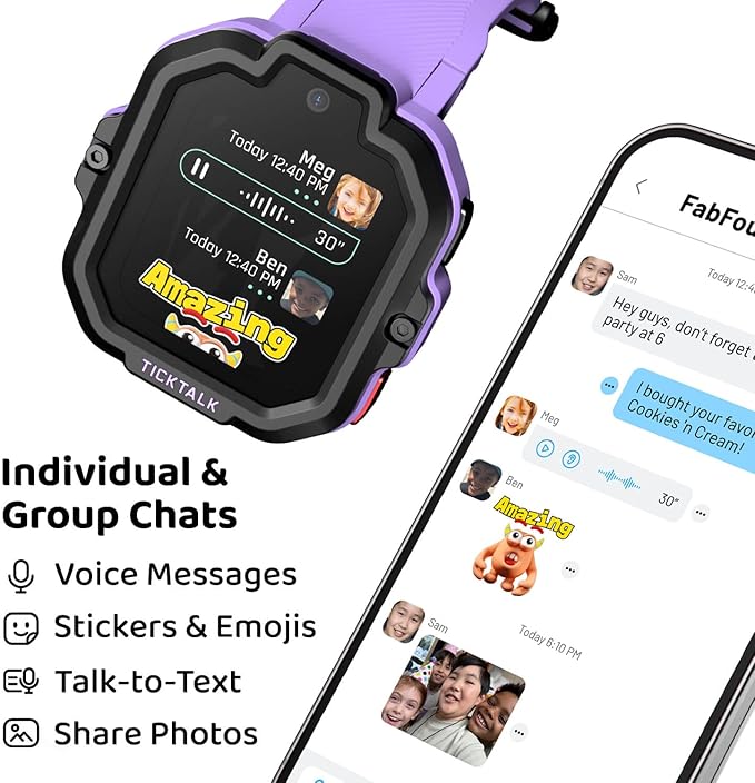 TickTalk 5 - Kids Smart Watch with GPS Tracker, Video Calling, SOS, & Parental Controls | Smartwatch with Free Music, Texting, Kid Phone Call and Text, Boys & Girls - 4G Smart Watch for Kids 3-12