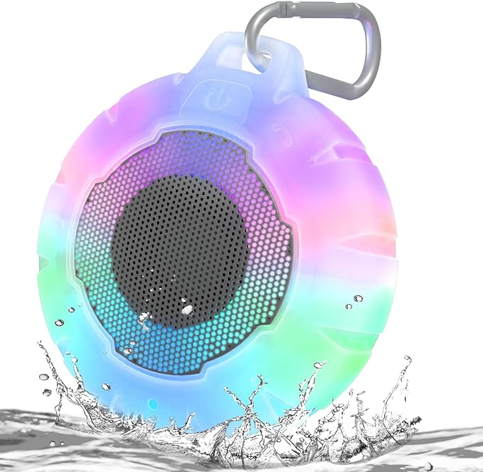 HEYSONG Waterproof Shower Bluetooth Speaker, Durable & Portable with Clear Sound, Ideal for Shower, Pool, Beach & Kayaking – Great Gift for All Ages