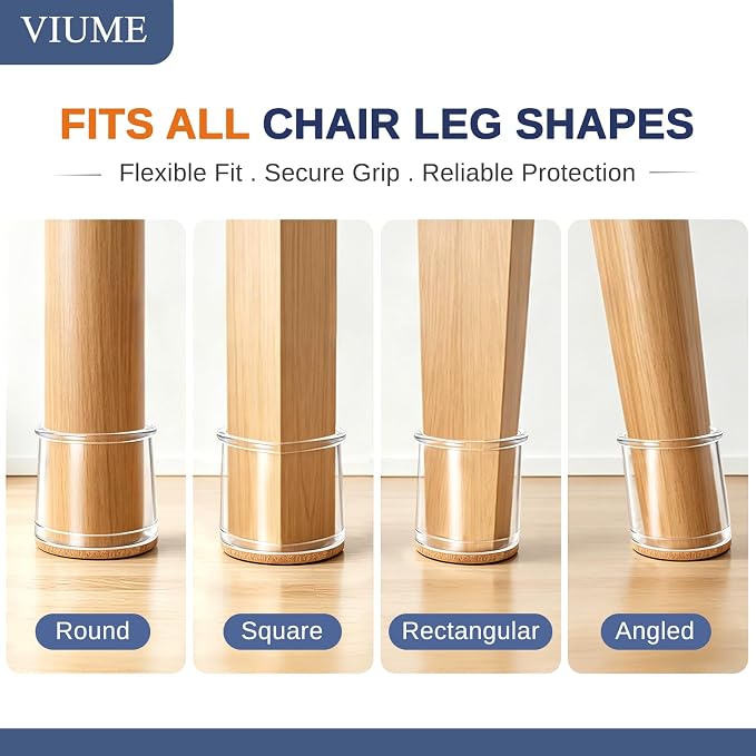 VIUME 24 Pcs Chair Leg Floor Protectors - Image 5