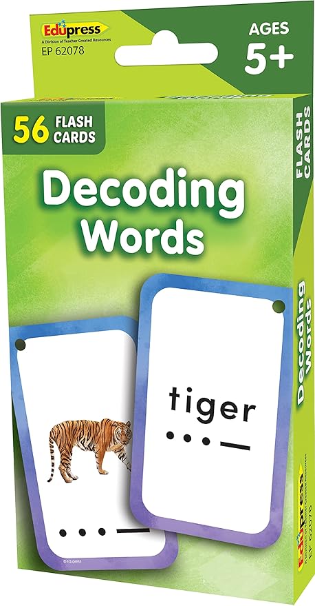 Teacher Created Resources Decoding Words Flash Cards (EP62078), Medium