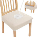 Smiry Waterproof Seat Covers for Dining Room Chairs Set of 6, Stretch Jacquard by Smiry