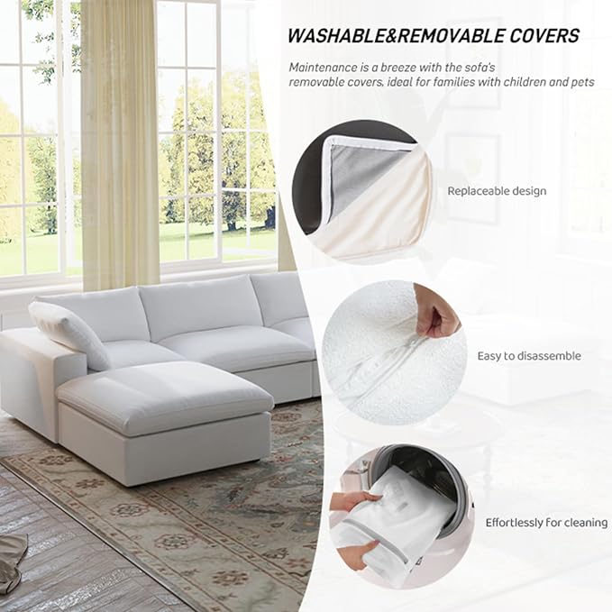 120.45" Cloud Modular Sectional Sofa - Image 4