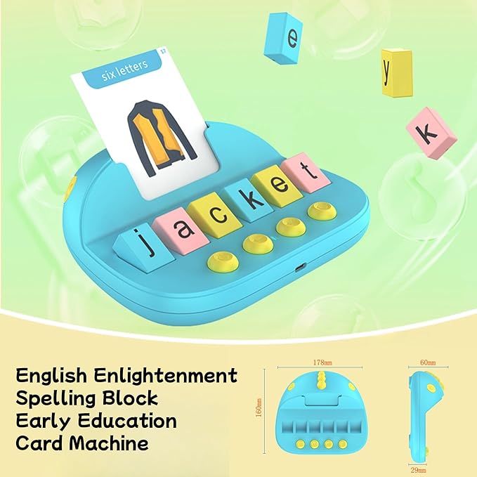 Word Matching Game Toys for Ages 5-7, Spelling Games for 3 Years Old, Speak and Spell Educational Toys for Easter Children's Day Halloween Christmas Birthday Party Gifts (Style D)