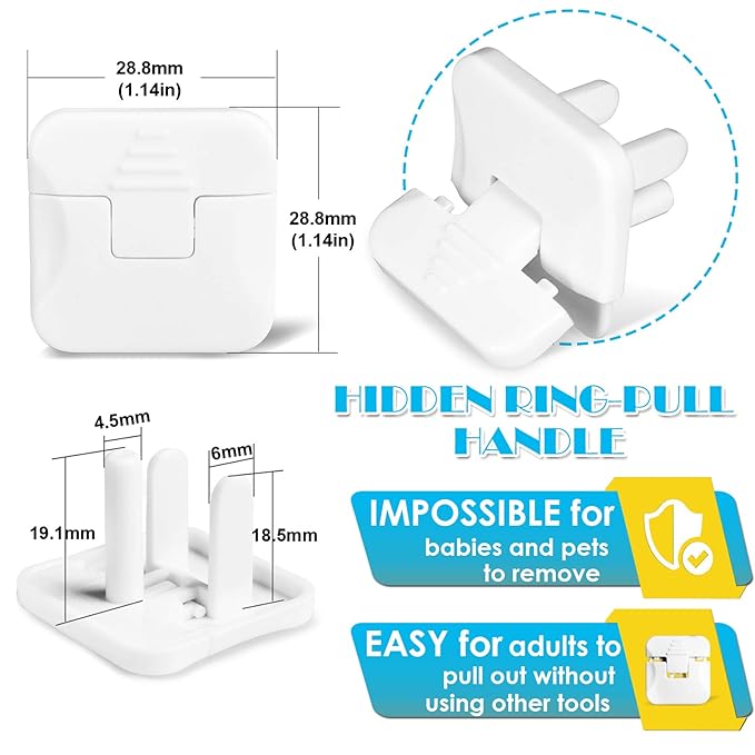 Outlet Covers Babepai 38-Pack White Child Proof Electrical Protector Safety Improved Baby Safety Plug Covers