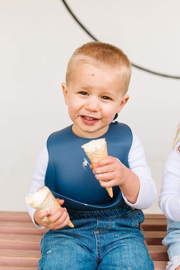 Loulou Lollipop Soft, Waterproof Silicone Feeding Bib