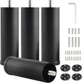 4 Pack Furniture Legs Cabinet Metal Cylinder Risers Legs M8 Screw in Support by Unknown