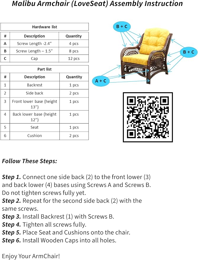 Malibu Lounge Loveseat Sofa Natural Rattan Wicker Handmade Design, Dark Brown - Image 6