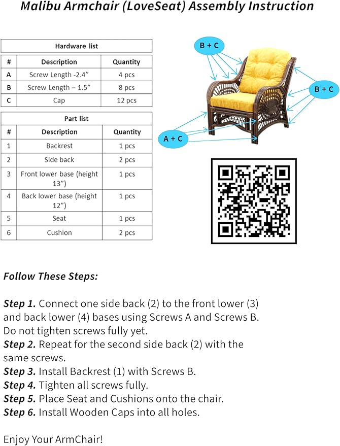 Malibu Lounge Set of 4: 2 Natural Rattan Wicker Chairs, Three-Seater Sofa and - Image 9